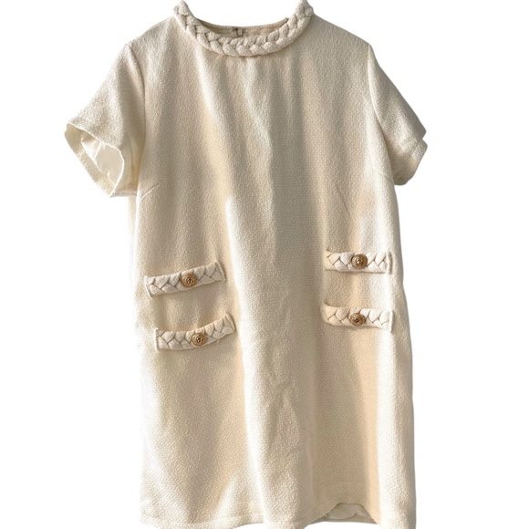 🎉HP! ❤️ NWOT! Cream Retro 60’s ‘Jackie’ Tweed Dress - Picture 2 of 4